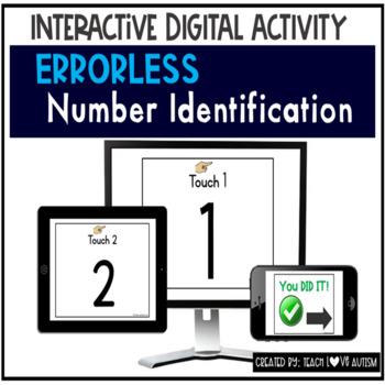 Preview of Errorless Number Identification Digital Task Cards | Math Boom Cards