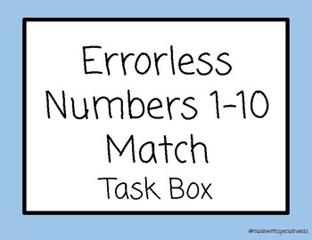 Basic Skills Task Boxes (Errorless Learning Included) Pre-K & Special  Education