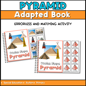 Preview of Errorless 3D Shapes Adapted Book - Pyramid - For Special Education