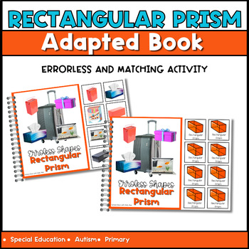 Preview of Errorless 3D Shapes Adapted Book - Rectangular Prism - For Special Education
