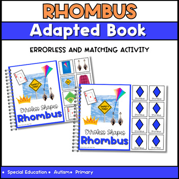 Preview of Errorless 2D Shapes Adapted Book - Rhombus - For Special Education 