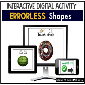 Preview of Errorless Shapes Digital Task Cards | Geometry | Shapes Boom Cards
