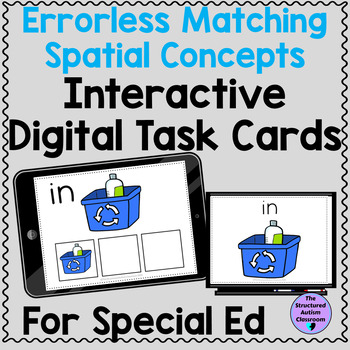 Preview of Errorless Spatial Concepts Digital Task Cards for Special Ed Distance Learning