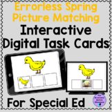 Errorless Spring Picture Matching Digital Task Card Specia