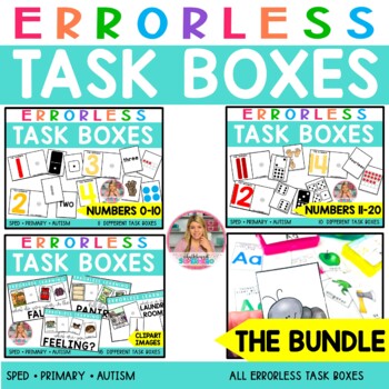Preview of Errorless Task Boxes Mega Bundle {104 task boxes}