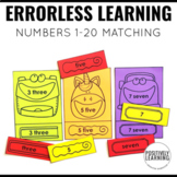 Errorless Learning Tasks Matching Numbers 1-20 | Low Prep Math