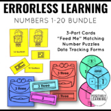 Errorless Learning Tasks Numbers 1-20 Bundle | Low Prep Math