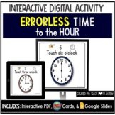 Errorless Telling Time to the Hour Digital Task Cards | Ma