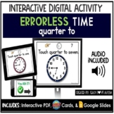 Errorless Telling Time to the Quarter Past Digital Task Ca