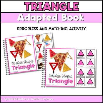 Preview of Errorless Triangle Adaptive Book with Real Life 2D Shapes