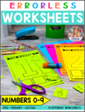 Errorless Worksheets: Numbers 0-9