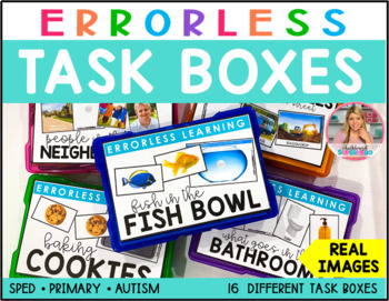 Preview of Errorless learning Task Boxes {real images}