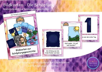 Preview of Erzählkarten: Die Schöpfungsgeschichte - Story Cards 7 days of creation