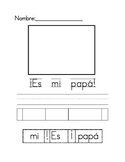 Es mi papa cut and paste writing activity