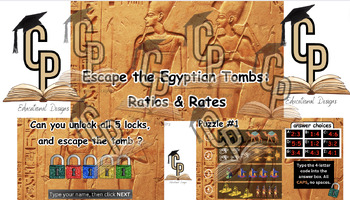 Preview of Escape Ancient Egypt: Ratios & Rates