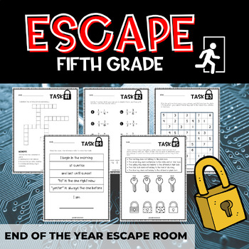 Preview of Escape Fifth Grade | Escape Room | End of the Year Review