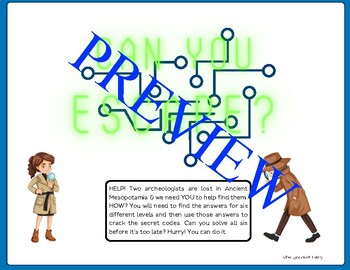 Preview of Escape From Mesopotamia Puzzle Activity