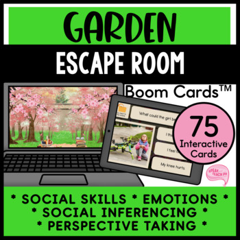 Preview of Escape Garden Social Inferencing and Perspective Taking No Prep Boom Cards