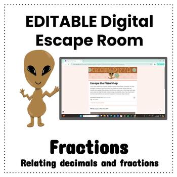 Preview of Escape Mr. Franky the Fraction Expert- Google Form EDITABLE Escape Room