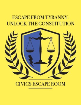 Preview of Escape Room Activity - Escape from Tyranny (Unlock the Constitution)