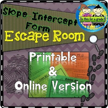 Preview of Slope-Intercept Form: Escape Room Activity