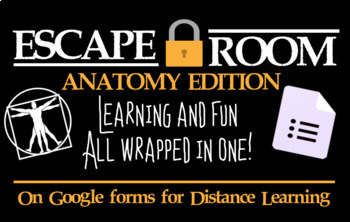 Preview of Escape Room- Anatomy Version! Great for Distance Learning!