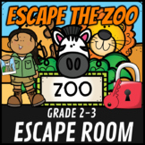 Escape Room At the Zoo Math Mystery Grades 2-3