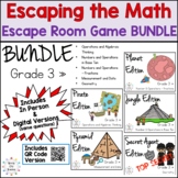 Escape Room BUNDLE - 3rd Grade Math Standards - Print & Digital