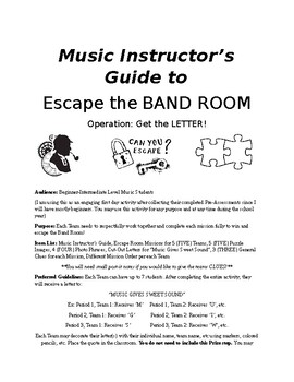 Preview of Escape Room: Beginner Band/Music Edition