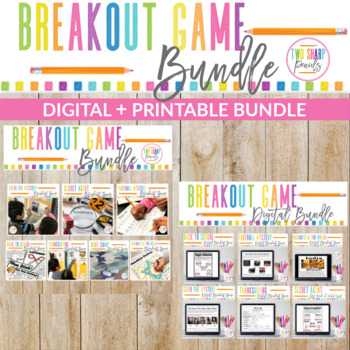 Preview of Escape Room Challenge Bundle | Digital and Printable