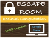 Escape Room - Decimal Operations (Digital)