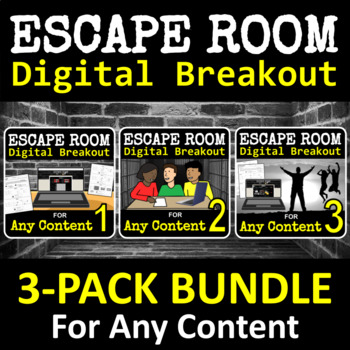Preview of Escape Room - Digital Breakout for ANY CONTENT - BUNDLE
