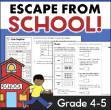Escape Room End of Year ESCAPE THE SCHOOL 4th 5th Grade Ma