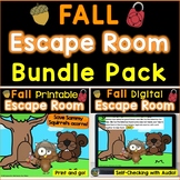 Escape Room Fall Breakout Activity Print & Digital Kinderg