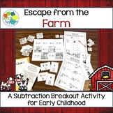 Escape Room: Farm! Subtraction Breakout Activity