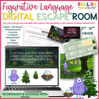 Preview of Figurative Language Digital Escape Room