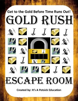 Preview of Gold Rush Escape Room - American US History - (Westward Expansion)