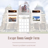 Escape Room - Google Form - Percent problems! - [Distance 