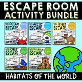 Escape Room Activity Bundle: Habitats of the World | TK, K