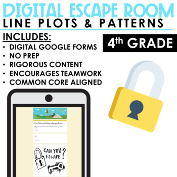 Preview of Escape Room Line Plots and Patterns | Digital and Print