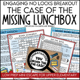 Escape Room Fictional Reading - The Case of the Missing Lunchbox