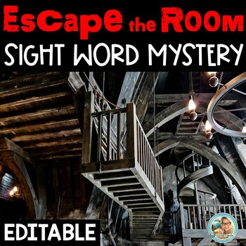 Preview of Escape Room ELA Mystery Sight Word | Editable