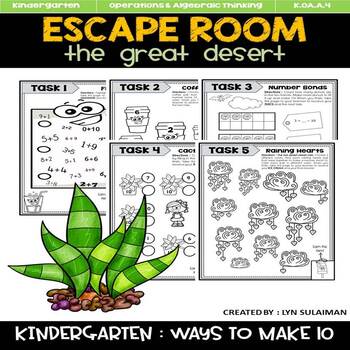 Preview of MATH Escape Room : WAYS TO MAKE 10 (Kindergarten)