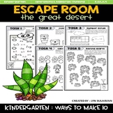 MATH Escape Room : WAYS TO MAKE 10 (Kindergarten)