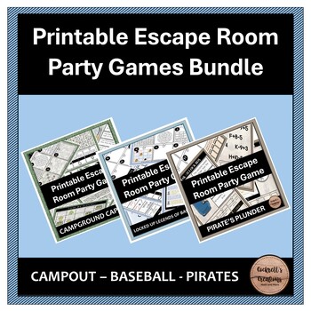 Preview of Escape Room Party Game Bundle for Kids