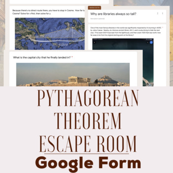 Preview of Escape Room - Pythagorean Theorem - [Distance Learning]