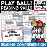 Reading Escape Room Comprehension | Baseball Reading Revie