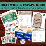 Escape Room Review Game Template for Any Subject - Boat Wr