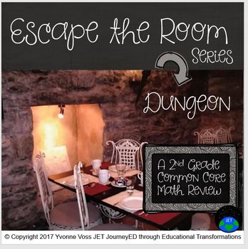 Preview of Escape Room Series (Dungeon) A Second Grade Common Core Math Review