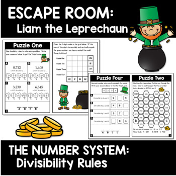 Preview of Escape Room: St. Patrick's Day - Divisibility Rules